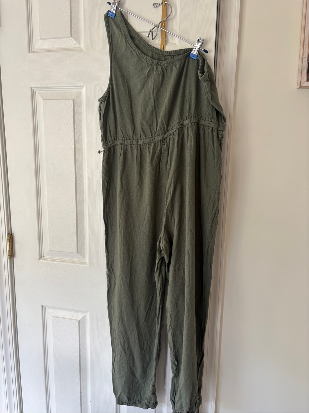 American Eagle Outfitters Olive Green Sleeveless Jumpsuit